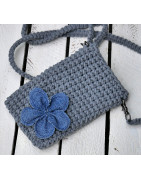 Gehäkelte Handytasche aus Seilgarn