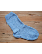 Strümpfe handgestrickt, Hellblau