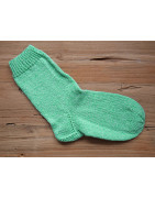 Strümpfe handgestrickt, hellgrün