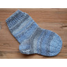 Kinderstrümpfe handgestrickt, Blaugrau