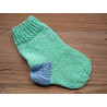 Babystrümpfe handgestrickt, Hellgrün