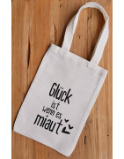 Kleine Baumwolltasche mit Katzenmotiven