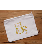 Baumwolletui mit verschiedenen Motiven