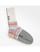 Kinderstrümpfe handgestrickt, Braun - Beige - multicolor