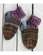 Gestrickte Babystrümpfe, gestreift, Gr 22 - 23
