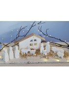 Große Weihnachtskrippe aus Keramikgießpulver