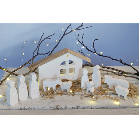 Große Weihnachtskrippe aus Keramikgießpulver