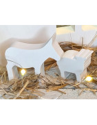 Große Weihnachtskrippe aus Keramikgießpulver