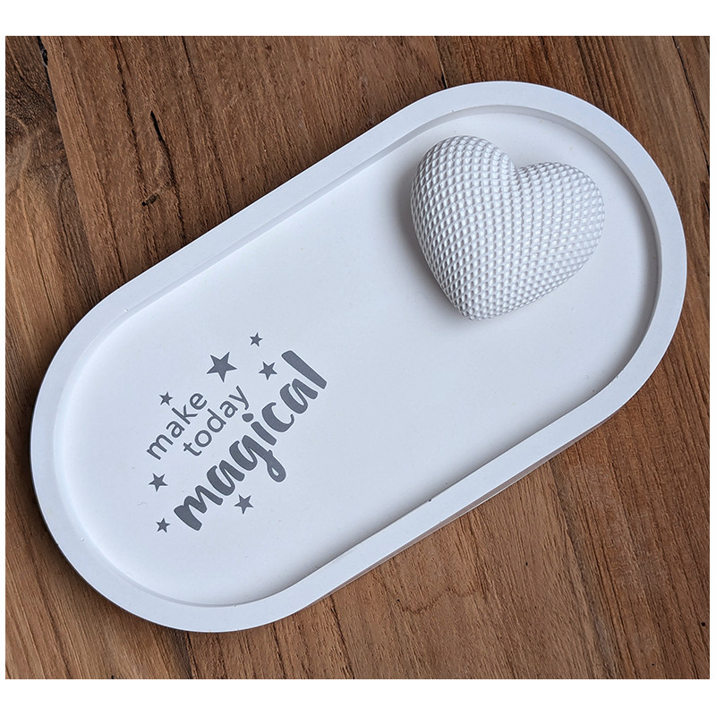 Dekoschale oval mit Herz