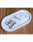 Dekoschale oval mit Boot