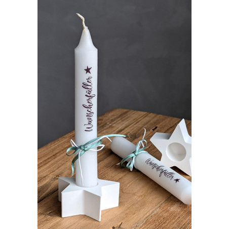 Kerzenhalter Stern mit Stabkerze