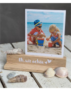 Bildhalter "Oh wie schön" aus massivem Eichenholz