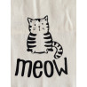 Baumwollbeutel "meow" mit Kordelzug