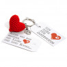 Schlüsselanhänger, gehäkeltes Herz, Handarbeit, DIY, Geschenk, Muttertag, Valentintstag