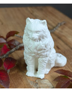 Katzenfigur aus Keramikgießpulver