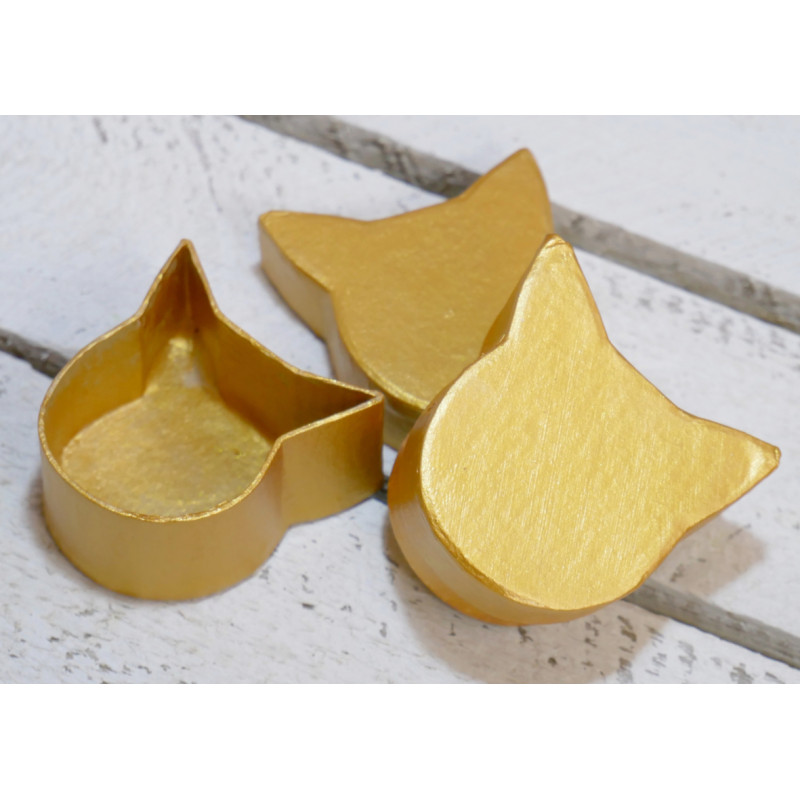 Handbemalte Geschenkschachtel in Katzenform