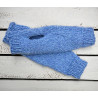 Gestrickte Handstulpen - Blau