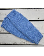 Gestrickte Handstulpen - Blau