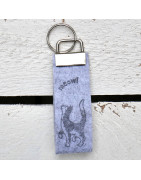 Schlüsselband aus veganem Filz, bestempelt