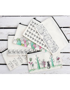 Baumwolletui mit Katzenmotiven