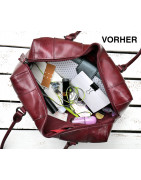 Täschchen aus veganem Textilleder in Metallic-Optik