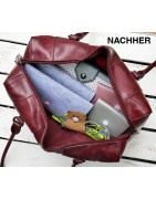 Täschchen aus veganem Textilleder in Metallic-Optik