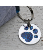 Chiptäschchen aus veganem Filz als Schlüsselanhänger. Minitäschchen für Einkaufschips, kleines Geldtäschchen.